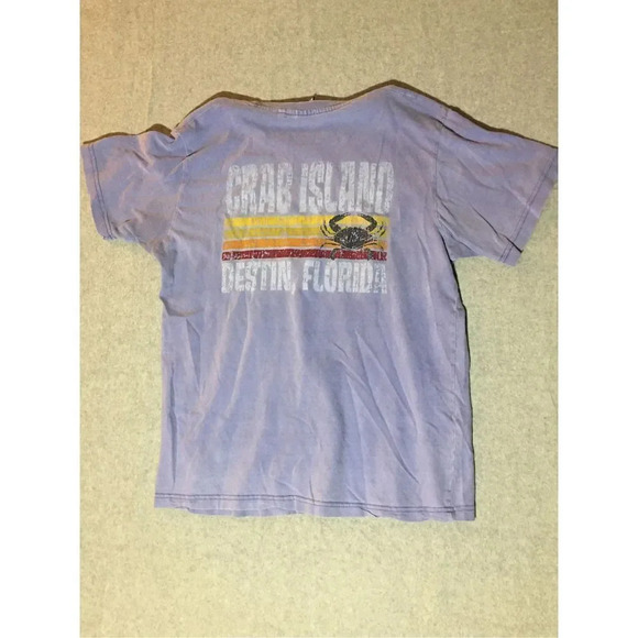 Womens Alvin’s Island Shirt Size Small Destin Florida Crab Island Tourist Purple - Picture 3 of 3